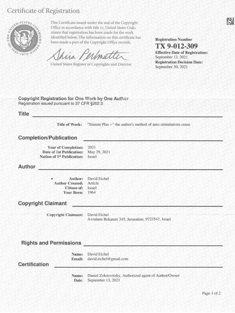 Certificate-of-registration-stimmi-p_us-the-authors-method-of-auto-stimulations-cease-David-Eichel